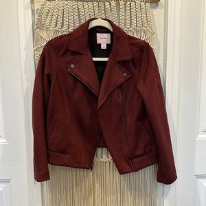 Maroon velvet jacket